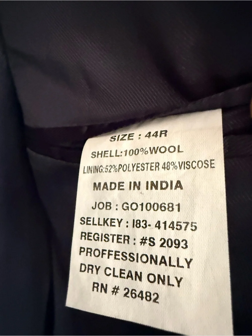 Perry Ellis Black Pinstripe Single-Breasted Suit Jacket